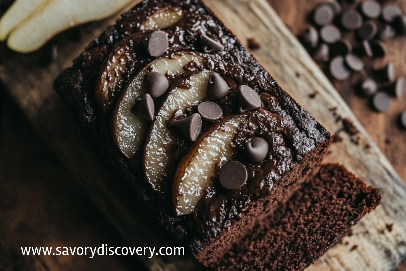 Chocolate Pear Loaf Cake