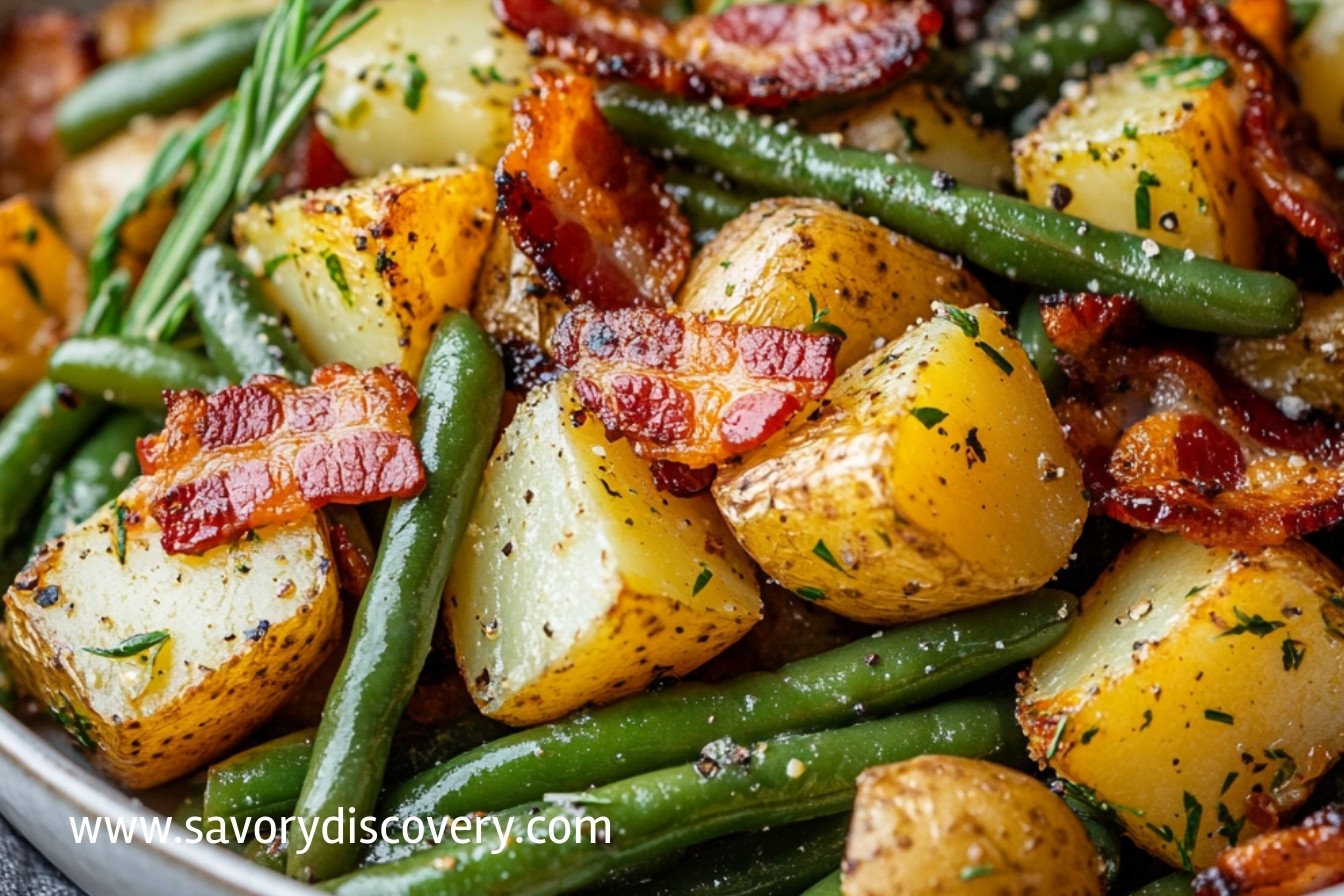 Country Ranch Green Beans and Potatoes with Bacon