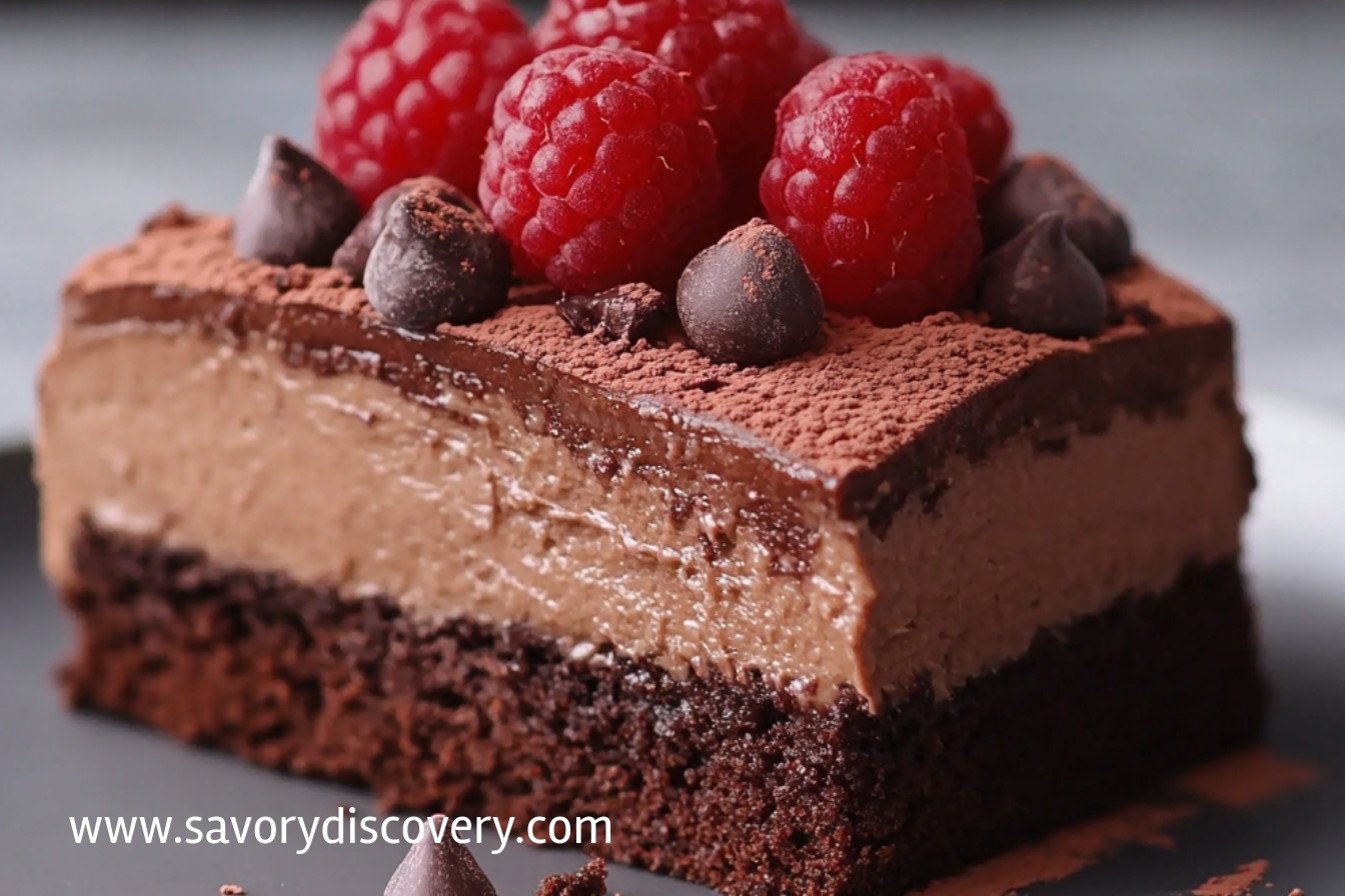 Eggless Brownie Mousse Cake
