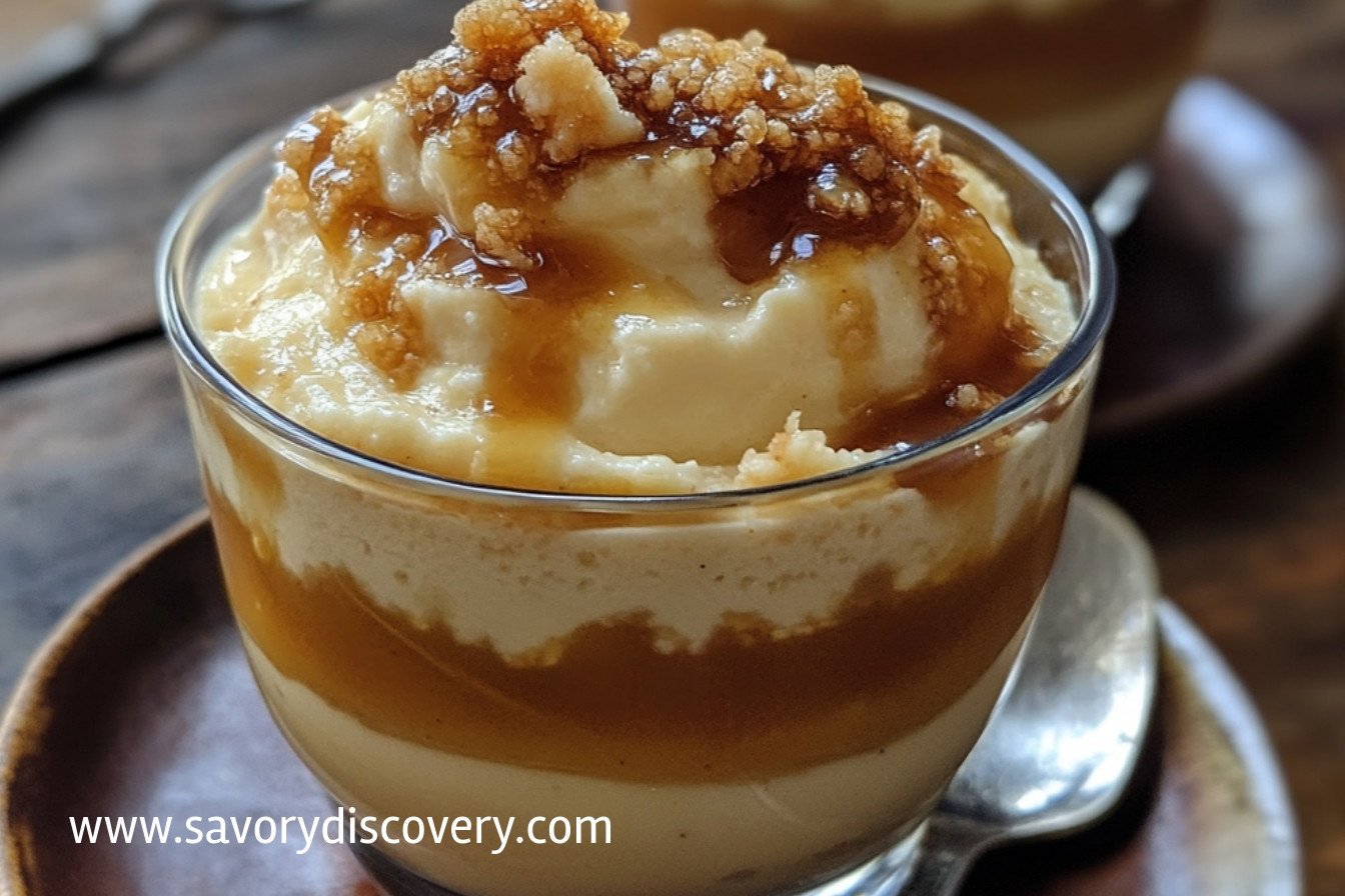 Eggless Butterscotch Pudding