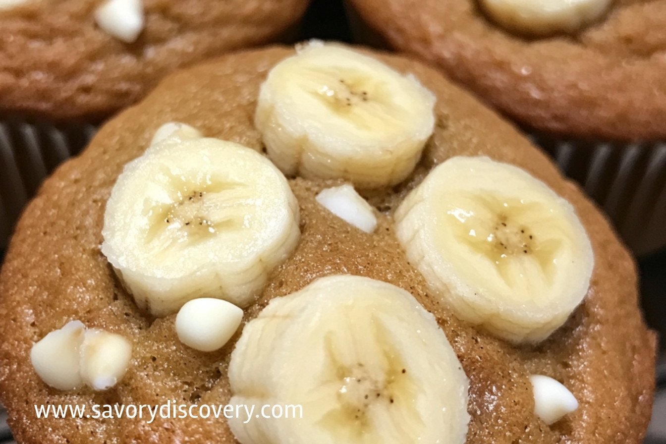 Irresistible White Chocolate Cinnamon Banana Muffins