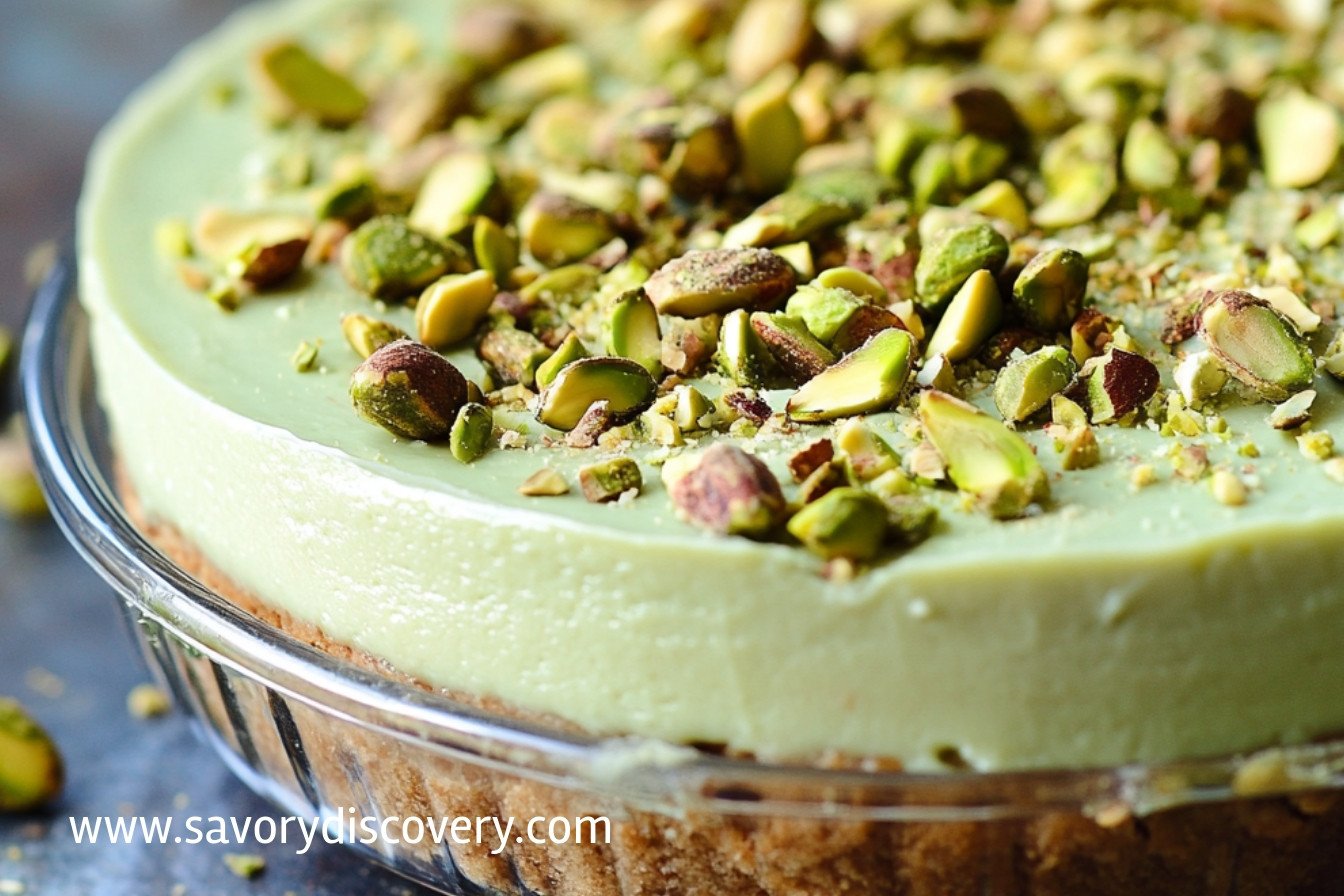 Pistachio No-Bake Cheesecake