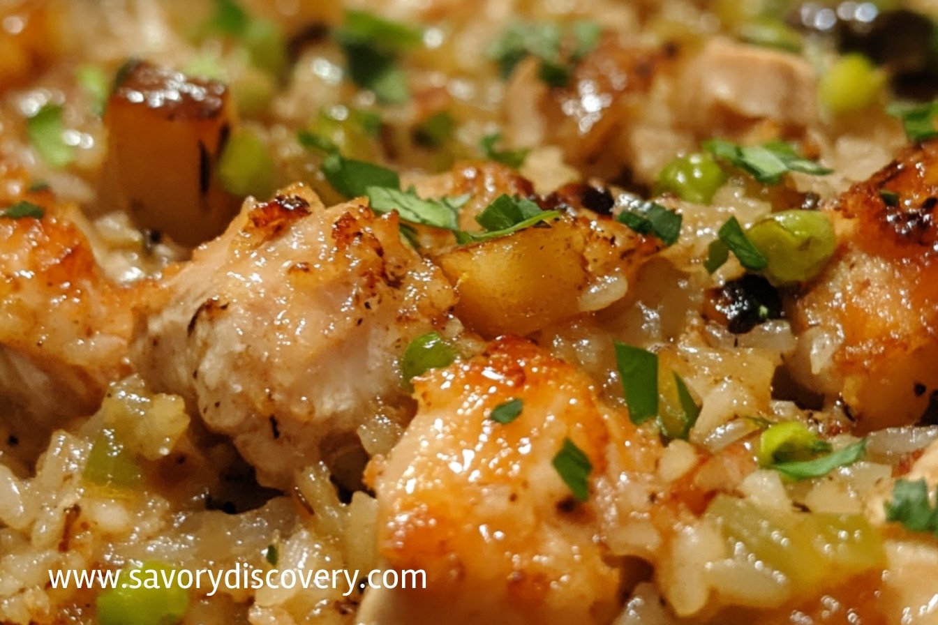 Water Chestnut Chicken and Rice Casserole